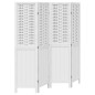vidaXL Biombo separador de 4 paneles madera maciza Paulownia blanco vidaXL Biombo separador de 4 paneles madera maciza Paulownia blanco