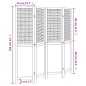 vidaXL Biombo separador de 4 paneles madera maciza Paulownia blanco vidaXL Biombo separador de 4 paneles madera maciza Paulownia blanco