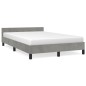 vidaXL Estructura cama con cabecero terciopelo gris claro 120x190 cm vidaXL Estructura cama con cabecero terciopelo gris claro 120x190 cm