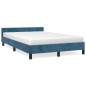 vidaXL Estructura cama con cabecero terciopelo azul oscuro 120x190 cm vidaXL Estructura cama con cabecero terciopelo azul oscuro 120x190 cm