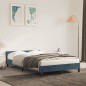 vidaXL Estructura cama con cabecero terciopelo azul oscuro 120x190 cm vidaXL Estructura cama con cabecero terciopelo azul oscuro 120x190 cm