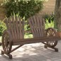 vidaXL Sillón de jardín Adirondack doble madera maciza de abeto vidaXL Sillón de jardín Adirondack doble madera maciza de abeto
