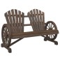 vidaXL Sillón de jardín Adirondack doble madera maciza de abeto vidaXL Sillón de jardín Adirondack doble madera maciza de abeto