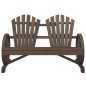 vidaXL Sillón de jardín Adirondack doble madera maciza de abeto vidaXL Sillón de jardín Adirondack doble madera maciza de abeto