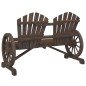 vidaXL Sillón de jardín Adirondack doble madera maciza de abeto vidaXL Sillón de jardín Adirondack doble madera maciza de abeto