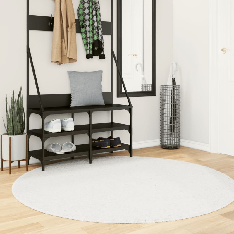 vidaXL Alfombra de pelo corto OVIEDO crema Ø 160 cm