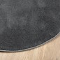 vidaXL Alfombra de pelo corto OVIEDO gris antracita Ø 240 cm vidaXL Alfombra de pelo corto OVIEDO gris antracita Ø 240 cm
