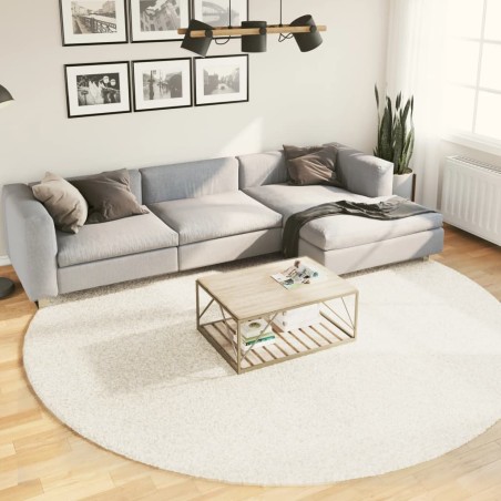 vidaXL Alfombra de pelo corto OVIEDO beige Ø 280 cm