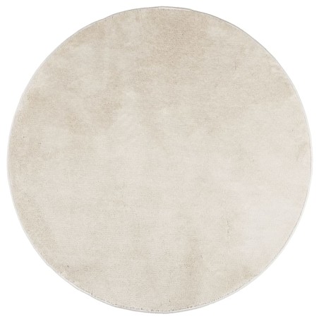 vidaXL Alfombra de pelo corto OVIEDO beige Ø 280 cm