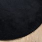 vidaXL Alfombra de pelo corto OVIEDO negro Ø 100 cm vidaXL Alfombra de pelo corto OVIEDO negro Ø 100 cm