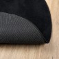 vidaXL Alfombra de pelo corto OVIEDO negro Ø 100 cm vidaXL Alfombra de pelo corto OVIEDO negro Ø 100 cm