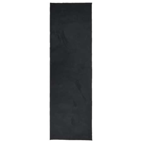 vidaXL Alfombra de pelo corto OVIEDO negro 80x250 cm