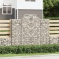 vidaXL Cestas gaviones 11 uds forma de arco hierro 200x50x160/180 cm