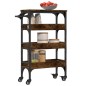 vidaXL Carrito de cocina madera ingeniería roble ahumado 53x20x76 cm vidaXL Carrito de cocina madera ingeniería roble ahumado 53x20x76 cm
