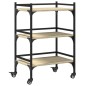 vidaXL Carrito de cocina madera ingeniería roble Sonoma 50x35x75,5 cm vidaXL Carrito de cocina madera ingeniería roble Sonoma 50x35x75,5 cm