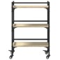 vidaXL Carrito de cocina madera ingeniería roble Sonoma 50x35x75,5 cm vidaXL Carrito de cocina madera ingeniería roble Sonoma 50x35x75,5 cm