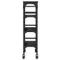 vidaXL Carrito de cocina madera de ingeniería negro 53x20x76 cm vidaXL Carrito de cocina madera de ingeniería negro 53x20x76 cm