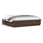 vidaXL Estructura de cama con luces LED madera roble marrón 200x200 cm vidaXL Estructura de cama con luces LED madera roble marrón 200x200 cm