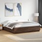 vidaXL Estructura de cama con luces LED madera roble marrón 200x200 cm vidaXL Estructura de cama con luces LED madera roble marrón 200x200 cm