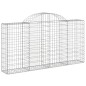 vidaXL Cestas gaviones 18 uds forma de arco hierro 200x30x100/120 cm