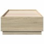 vidaXL Estructura cama con luces LED madera roble Sonoma 100x200 cm vidaXL Estructura cama con luces LED madera roble Sonoma 100x200 cm