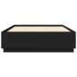 vidaXL Estructura cama con luces LED madera ingeniería negro 120x200cm vidaXL Estructura cama con luces LED madera ingeniería negro 120x200cm
