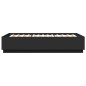 vidaXL Estructura cama con luces LED madera ingeniería negro 120x200cm vidaXL Estructura cama con luces LED madera ingeniería negro 120x200cm