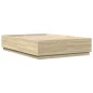 vidaXL Estructura cama con luces LED madera roble Sonoma 150x200 cm vidaXL Estructura cama con luces LED madera roble Sonoma 150x200 cm