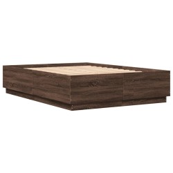 vidaXL Estructura de cama madera de ingeniería marrón roble 150x200 cm