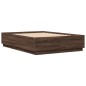vidaXL Estructura de cama madera de ingeniería marrón roble 150x200 cm vidaXL Estructura de cama madera de ingeniería marrón roble 150x200 cm
