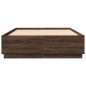 vidaXL Estructura de cama madera de ingeniería marrón roble 150x200 cm vidaXL Estructura de cama madera de ingeniería marrón roble 150x200 cm