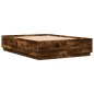 vidaXL Estructura de cama madera de ingeniería roble ahumado 150x200cm vidaXL Estructura de cama madera de ingeniería roble ahumado 150x200cm