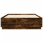 vidaXL Estructura de cama madera de ingeniería roble ahumado 150x200cm vidaXL Estructura de cama madera de ingeniería roble ahumado 150x200cm