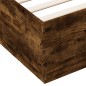 vidaXL Estructura de cama madera de ingeniería roble ahumado 150x200cm vidaXL Estructura de cama madera de ingeniería roble ahumado 150x200cm