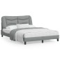 vidaXL Estructura de cama con luces LED tela gris claro 120x200 cm vidaXL Estructura de cama con luces LED tela gris claro 120x200 cm