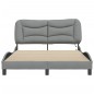vidaXL Estructura de cama con luces LED tela gris claro 120x200 cm vidaXL Estructura de cama con luces LED tela gris claro 120x200 cm