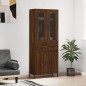 vidaXL Aparador alto madera contrachapada marrón roble 69,5x34x180 cm vidaXL Aparador alto madera contrachapada marrón roble 69,5x34x180 cm