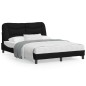 vidaXL Estructura de cama con luces LED tela negro 120x200 cm vidaXL Estructura de cama con luces LED tela negro 120x200 cm