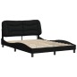 vidaXL Estructura de cama con luces LED tela negro 120x200 cm vidaXL Estructura de cama con luces LED tela negro 120x200 cm
