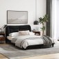 vidaXL Estructura de cama con luces LED tela negro 120x200 cm vidaXL Estructura de cama con luces LED tela negro 120x200 cm