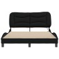 vidaXL Estructura de cama con luces LED tela negro 120x200 cm vidaXL Estructura de cama con luces LED tela negro 120x200 cm
