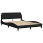 vidaXL Estructura de cama con luces LED tela negro 120x200 cm vidaXL Estructura de cama con luces LED tela negro 120x200 cm