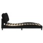 vidaXL Estructura de cama con luces LED tela negro 120x200 cm vidaXL Estructura de cama con luces LED tela negro 120x200 cm