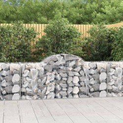 vidaXL Cestas de gaviones 13 uds forma de arco hierro 200x50x80/100 cm