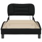 vidaXL Estructura de cama con luces LED tela negro 90x200 cm vidaXL Estructura de cama con luces LED tela negro 90x200 cm