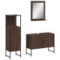 vidaXL Set de muebles de baño 3 pzas madera contrachapada roble marrón vidaXL Set de muebles de baño 3 pzas madera contrachapada roble marrón