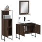 vidaXL Set de muebles de baño 3 pzas madera contrachapada roble marrón vidaXL Set de muebles de baño 3 pzas madera contrachapada roble marrón