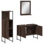 vidaXL Set de muebles de baño 3 pzas madera contrachapada roble marrón vidaXL Set de muebles de baño 3 pzas madera contrachapada roble marrón