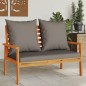 vidaXL Banco sofá de jardín con cojines madera maciza de acacia 120 cm vidaXL Banco sofá de jardín con cojines madera maciza de acacia 120 cm