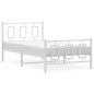 vidaXL Estructura cama metal cabecero y estribo blanca 100x190 cm